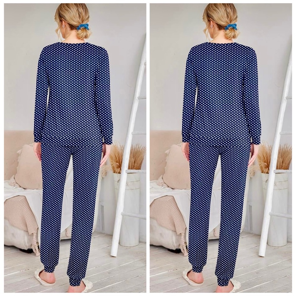 Women’s “Ekouaer” Polkadot Pajama Set | #D16